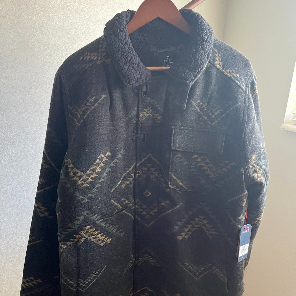 Roark Axeman Sherpa Lined Jacket Mens Large Aztec Print New With Tags